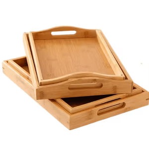 EcoServe Bamboo Serving Tray Set